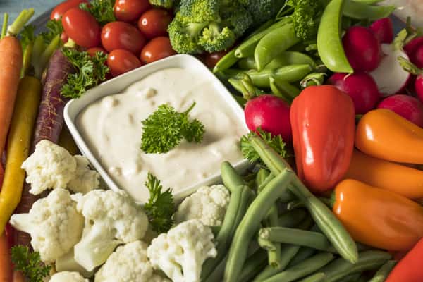 Fresh Vegetable Crudités with Assorted Seasonal Dips