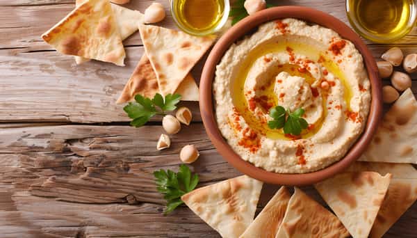 Hummus with Homemade Pita Chips