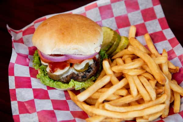 Burger and fries