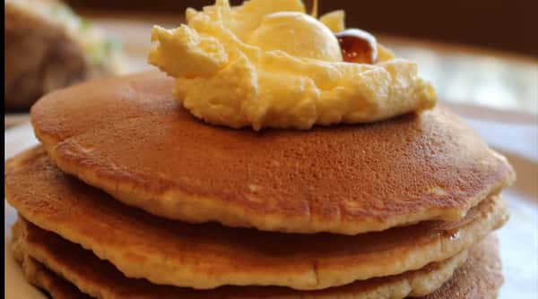 Pancakes Stack Of 5 Big Cakes