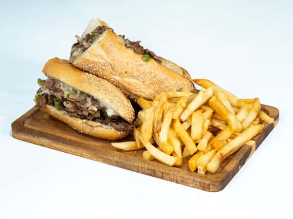 New York Philly steak sub. W/ fries