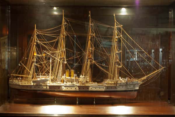 Large hand build ship model