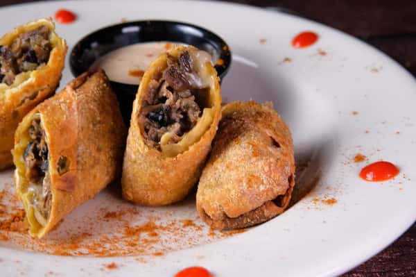 Philly Cheese Steak Spring Rolls