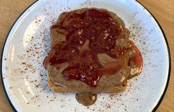 Dark Roast Pecan Butter & House-made Jam on Thick Spelt Sourdough