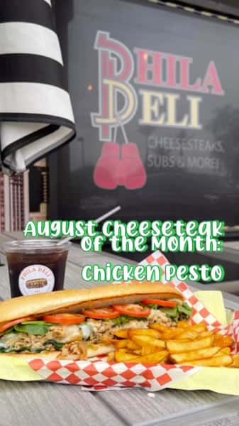 ‼️ PESTO CHICKEN CHEESESTEAK ‼️ August Cheesesteak of the Month ✨ (starting tomorrow)
-
Introducing the new Cheestseak of the Month! Our Chicken Pesto! Packed with chicken steak, mozzarella, grilled onions, & creamy pesto, topped off with fresh spinach and tomato! 🍅🥬🍗🧀
💌VIPs check your inbox tomorrow for a special offer, good thru the month of August! 📥
& if you’re not a VIP, sign up on our website to get special offers and new promos! 📲
‼️don’t miss out‼️
📞623.376.9333
💻philadeliaz.com 
📍20219 N 59th Ave, Suite A3, Glendale, AZ, 85308
-
#phillycheesesteak #cheesesteak #cheesesteaks #chickencheesesteak #pestochicken #creamypestochicken #viral #foodie #smallbusiness #smallbusinessowner #supportsmallbusiness #supportlocalbusiness #momandpopshop #visitglendaleaz #hoagies #traditionalcheesesteak #authenticfood #foodblogger #foodporn