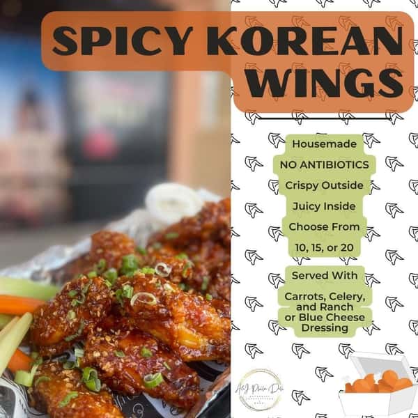Spicy Korean Wings now available as a part of our Sunday menu! 🍗🥕🍟🥤
We also offer a zesty lemon dry rub, savory BBQ, and classic Buffalo!
-
Our wings are housemade with NO antibiotics!
-
Enjoy 10, 15, or 20 wings served with carrots, celery, and your choice of ranch or blue cheese dressing!
***Sunday menu items available all week when calling ahead***
-
#cheesesteak #cheesesteaks #phillycheesesteak #phillycheesesteaks #subsandwich #coldsubs #meatballsub #smallbusiness #smallbusinessowner #supportsmallbusiness #glendaleaz #sandwichshop #chickenwings #fries #football #footballgame #footballsunday #nfl #nflfootball #sundaynightfootball #tailgate #footballtailgate #tailgating #familysize #homemade #takeout #togo #VisitGlendaleAZ