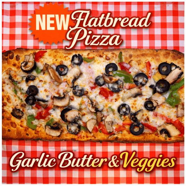 Garlic Butter & Veggies Flatbread