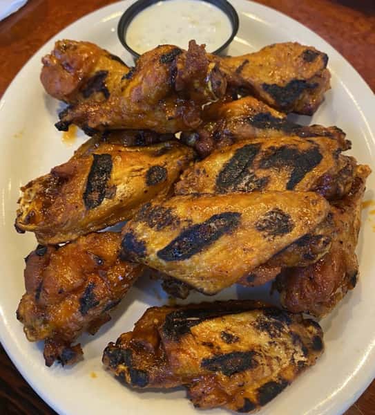 Medium flavored wings sauced then grilled