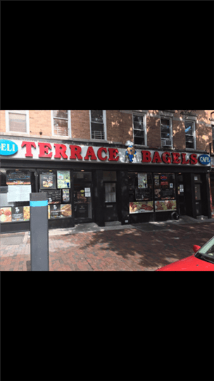 Store front of Terrace Bagels
