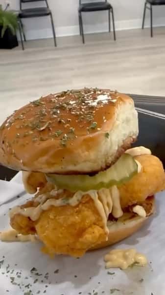 We would love to serve you! This is a Louisiana shrimp slider on a brioche bun!!!š„š„š„š„ come see us this week for all of your hot breakfast/pastries, and lunch needs.šš©š #donuts #neworleans #neworleansfood #slider
