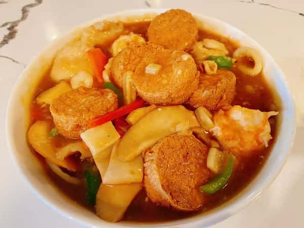Seafood with Silky Tofu 海鲜玉子豆腐