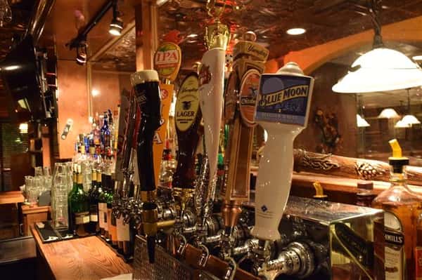 Beer taps with different brands