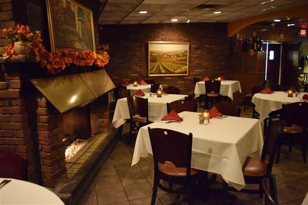 Dining area of restaurant