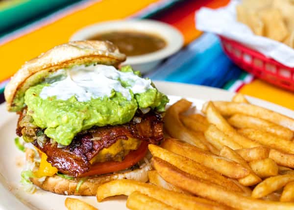 burger and fries
