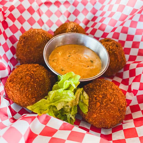 Crispy Boudin Balls with Cajun mayo