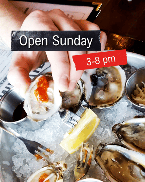 Open Sundays 3-8 PM Happy Hour All Night
