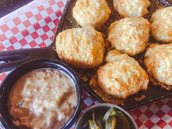 Cast Iron White Cheddar Biscuit Bites