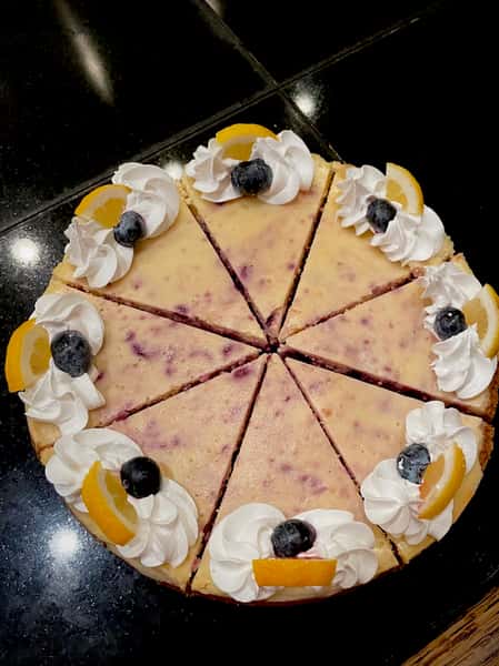 WHOLE Lemon Blueberry Cheesecake