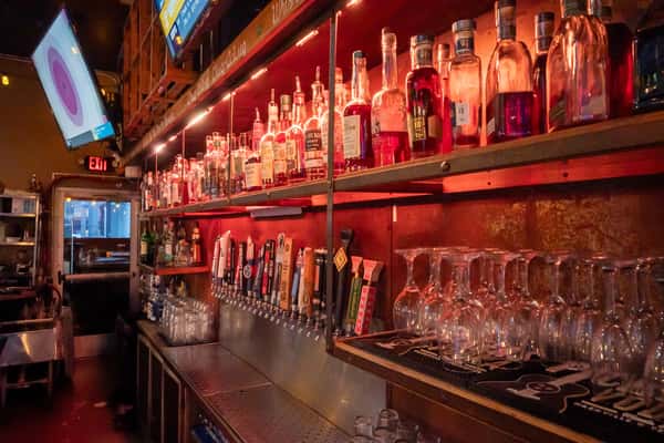 shelves of spirits