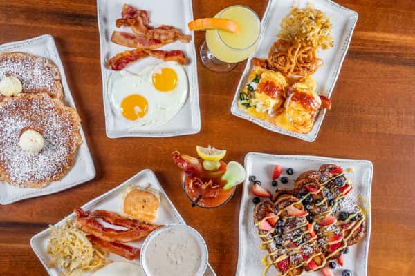 spread of menu items