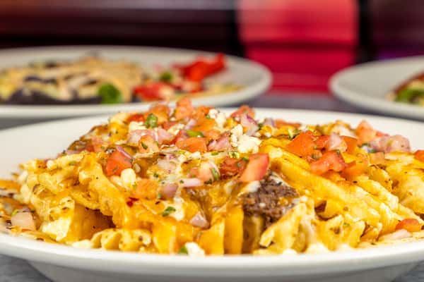 Pot Roast Waffle Fry Nachos