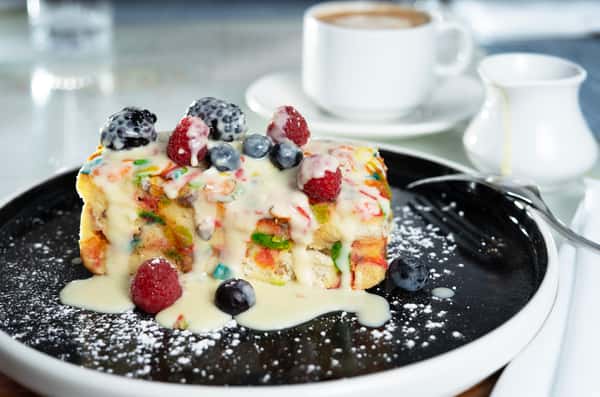 Fruity Pebble Bread Pudding