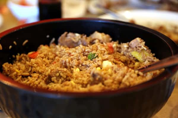 Rice and meet Dish