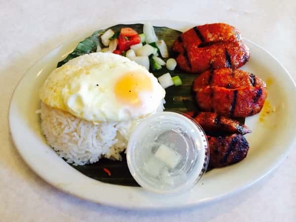 Dish with egg and pork