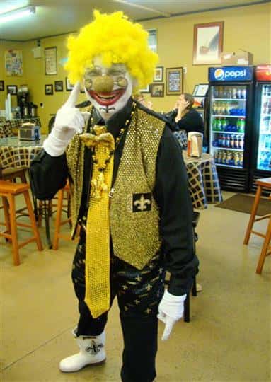 Clown smiling