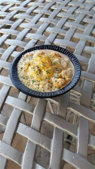 Grits on a plate