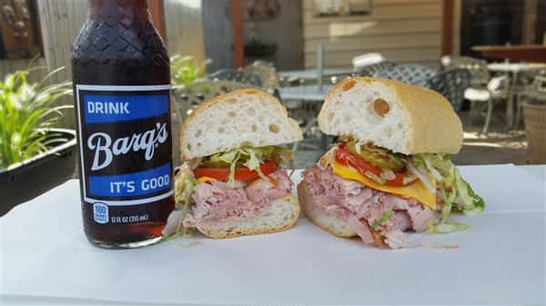 Sandwich and soda