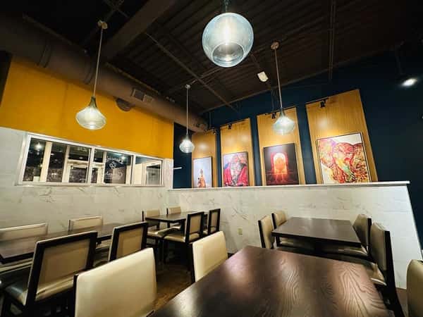 Interior of restaurant