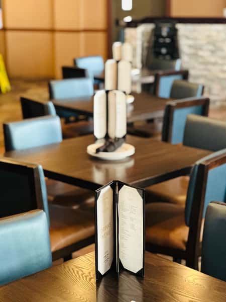 Seating at the restaurant