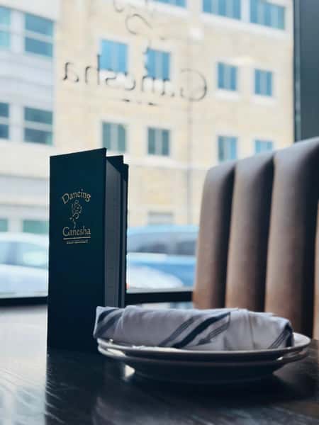 Menu and window seat