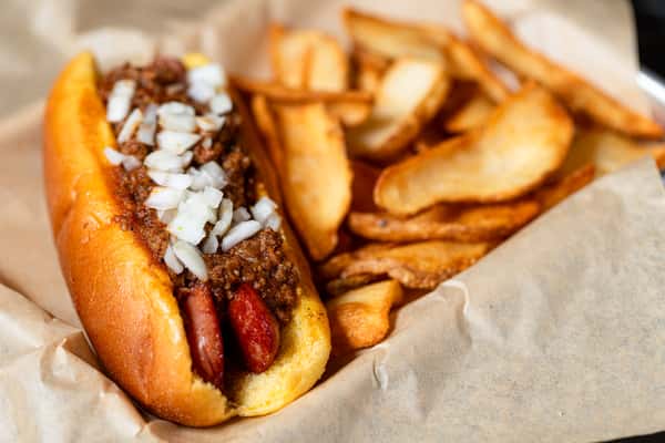 Chili & Onion Dog