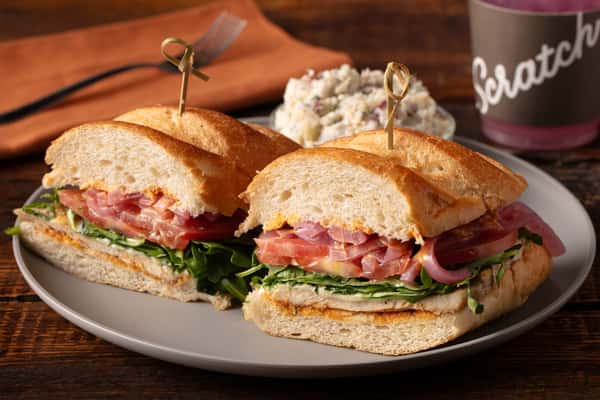 Spicy Chicken Teriyaki Sandwich on French Roll