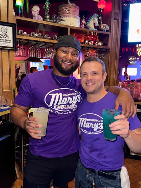 Bartenders Jordan and Matt show off their tasty creations