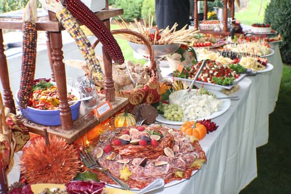 catered food display
