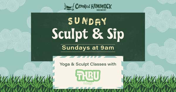 Sculpt & Sip Yoga at Crooked Hammock Brewery in Raleigh, North Carolina