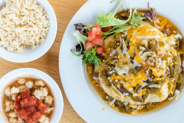 Brisket Enchilada Plate