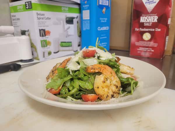 Dish Arugula Salad with shrimp