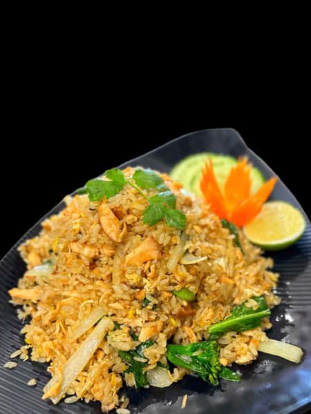 Grilled Salmon Fried Rice