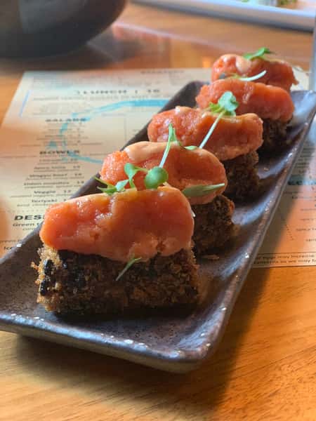 Spicy Tuna on Crispy Forbidden Rice