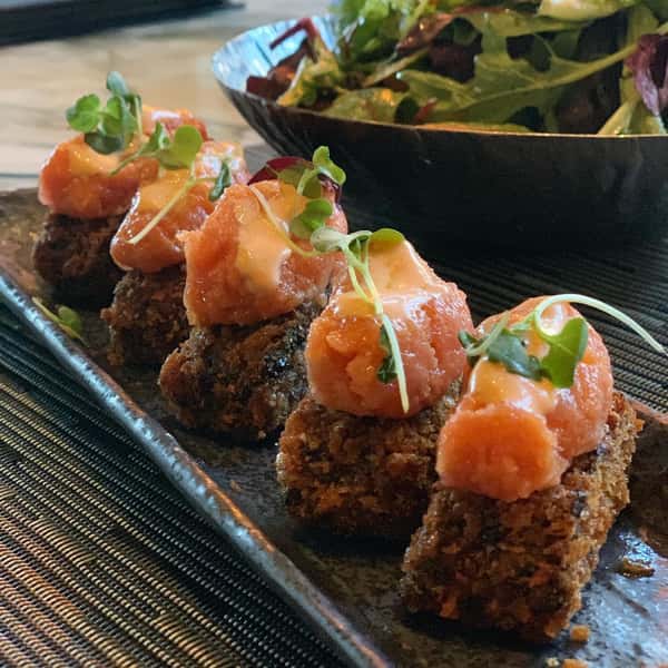 Spicy Tuna on Crispy Forbidden Rice