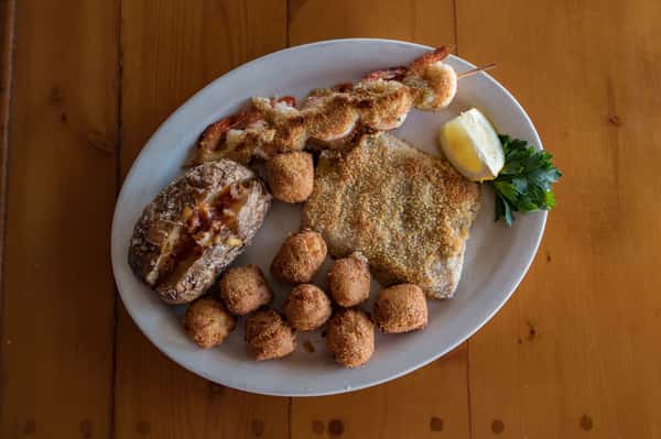 Parmesan Crusted Fish And Shrimp