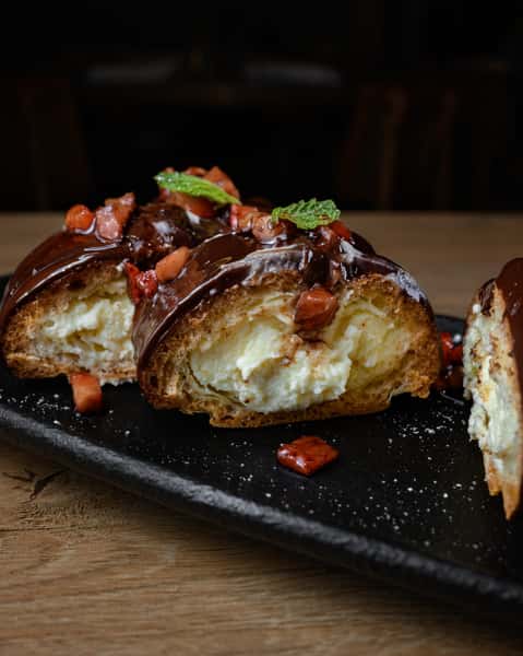 Dark Chocolate and Sea Salt Eclair