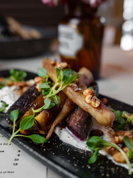 Jerk Spiced Roast Carrots with Lime Yogurt