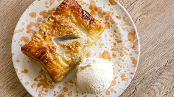 Fresh Peach, Cherry, & Walnut Turnover