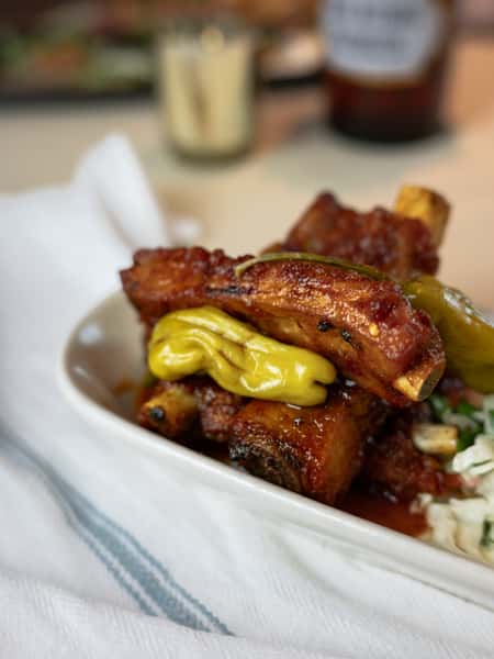 Guava Glazed Ribs with Classic Slaw