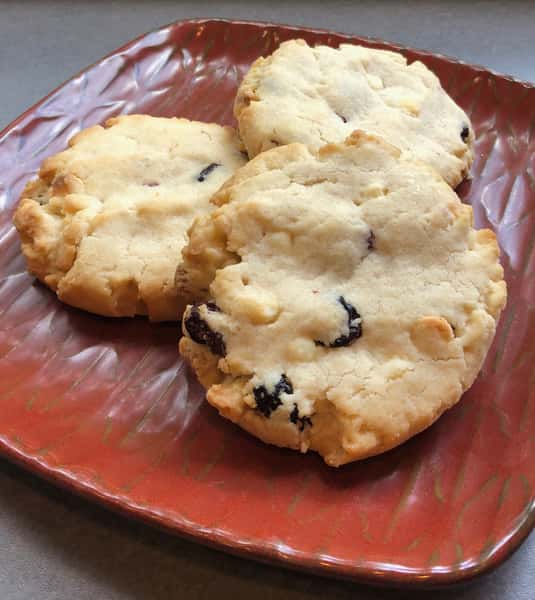 Cranberry White Chocolate Shortbread Cookie